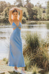 BEC & BRIDGE Veronique Maxi Dress in Blue size 6