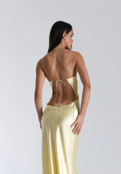 Iris Maxi Gown, Lemon