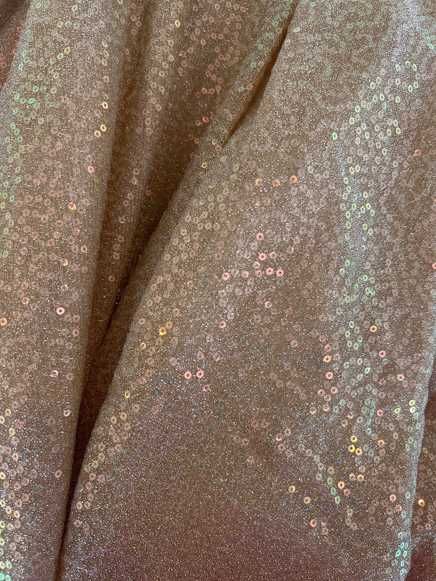 TINA HOLLY Tina Holly TK312 Rose Gold Sequin A-Line Midi Length Formal Dress