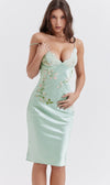 HOUSE OF CB Fallon Light Jade Midi Dress - XS plus cup size