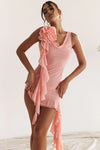 HOUSE OF CB Charla Soft Apricot/Pink Mini Dress - Sizes XS &