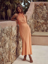 SHEIKE Jasmine Midi Dress in Apricot - Size 8