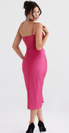 HOUSE OF CB Teia Dress Hot Pink - Size S