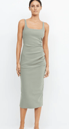 BEC & BRIDGE Be Mine Square Neck Dress In Sage green