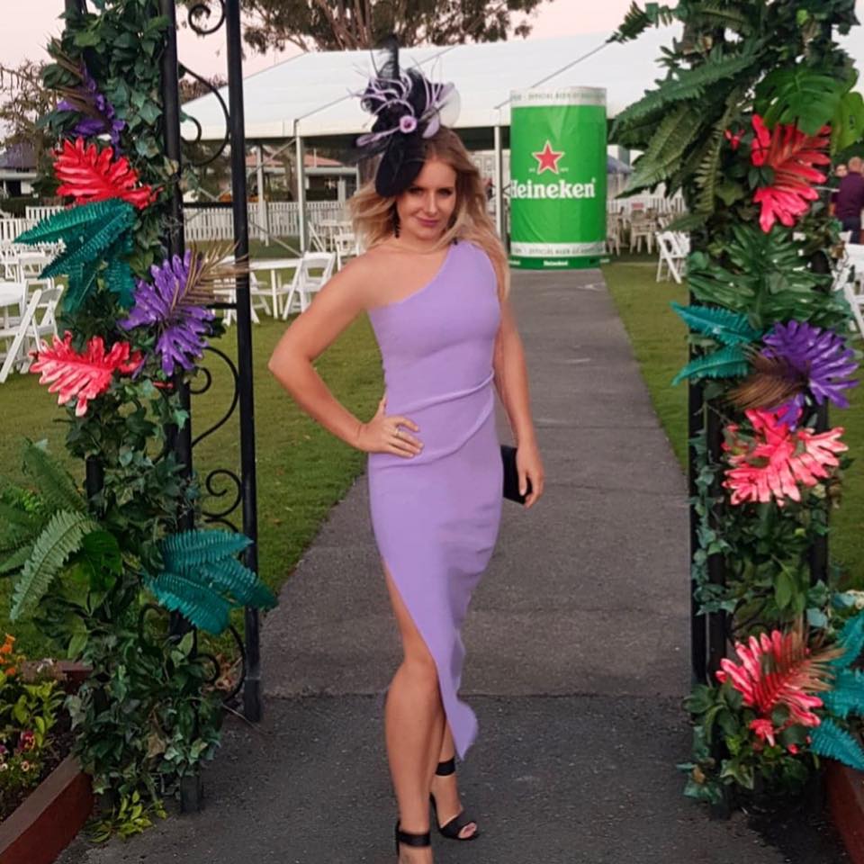 gemma asym midi dress