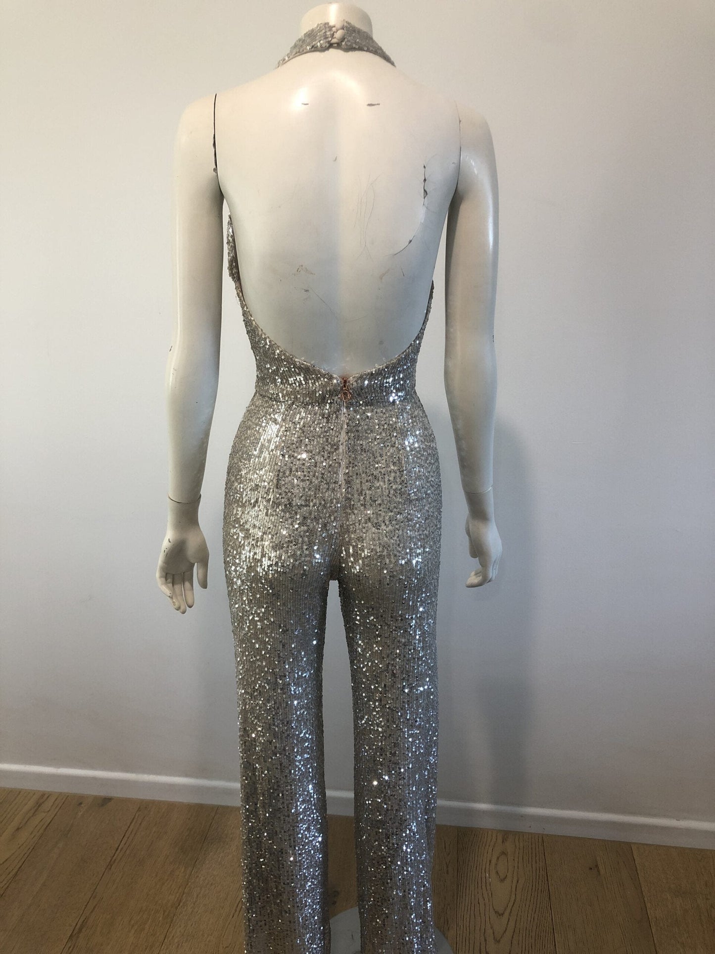 NOOKIE Silver Sequin Jumpsuit