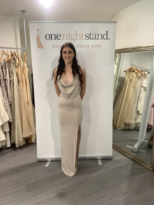 NOOKIE Dreamlover Gold Sparkle Gown