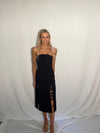 strapless midi dress