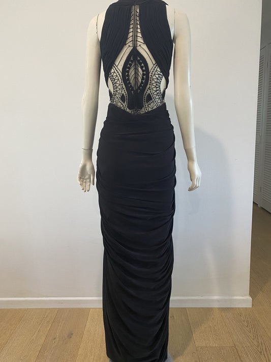 SHEIKE Lace Trim Grecian Design