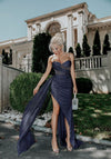 TINA HOLLY Lyla Gown In Navy