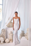 nora white sequin gown