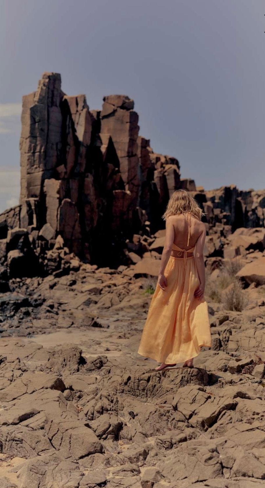 lyrical colours halter maxi dress