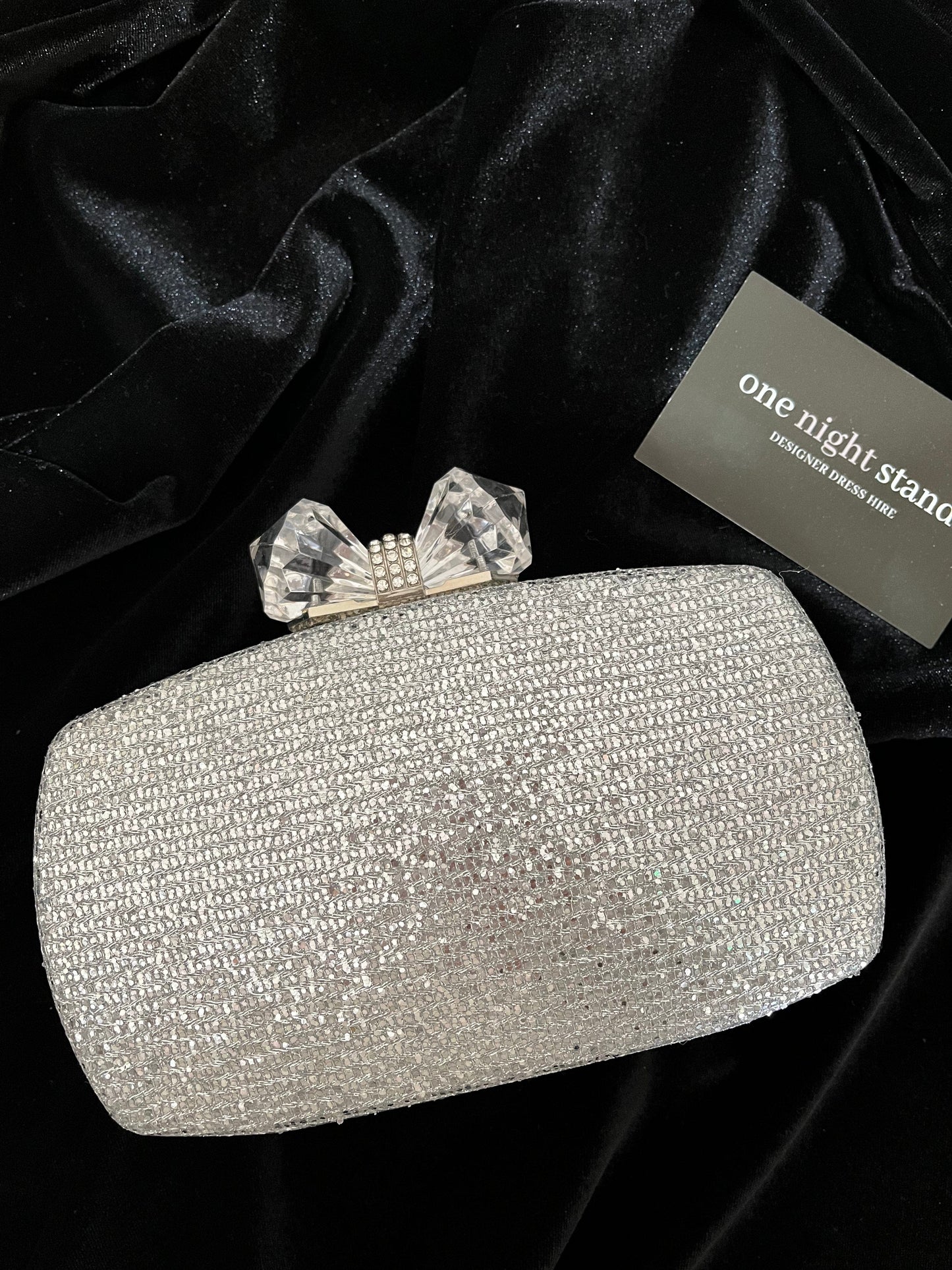 ONSDH Sparkle Clutch In Silver or Black