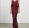 Garnet Bias Frill Slip Maxi Dress