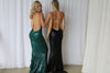 jilah gown black & emerald green