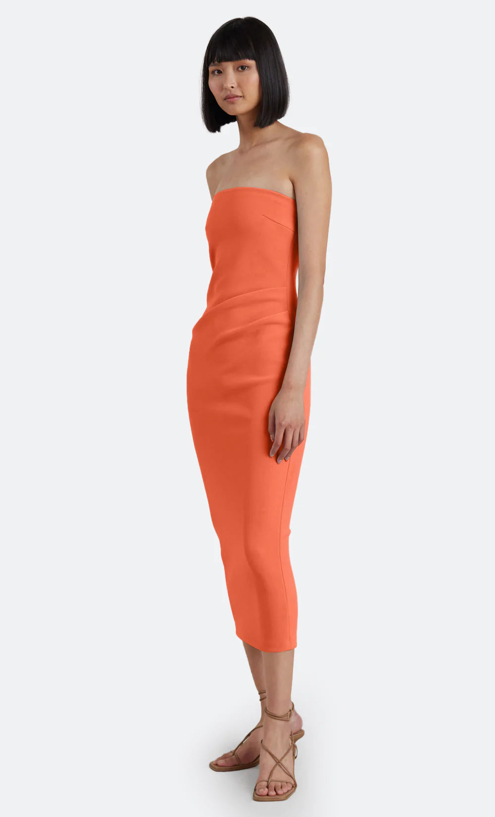 BEC & BRIDGE Karina Strapless Midi - Butter Yellow or Fire Red