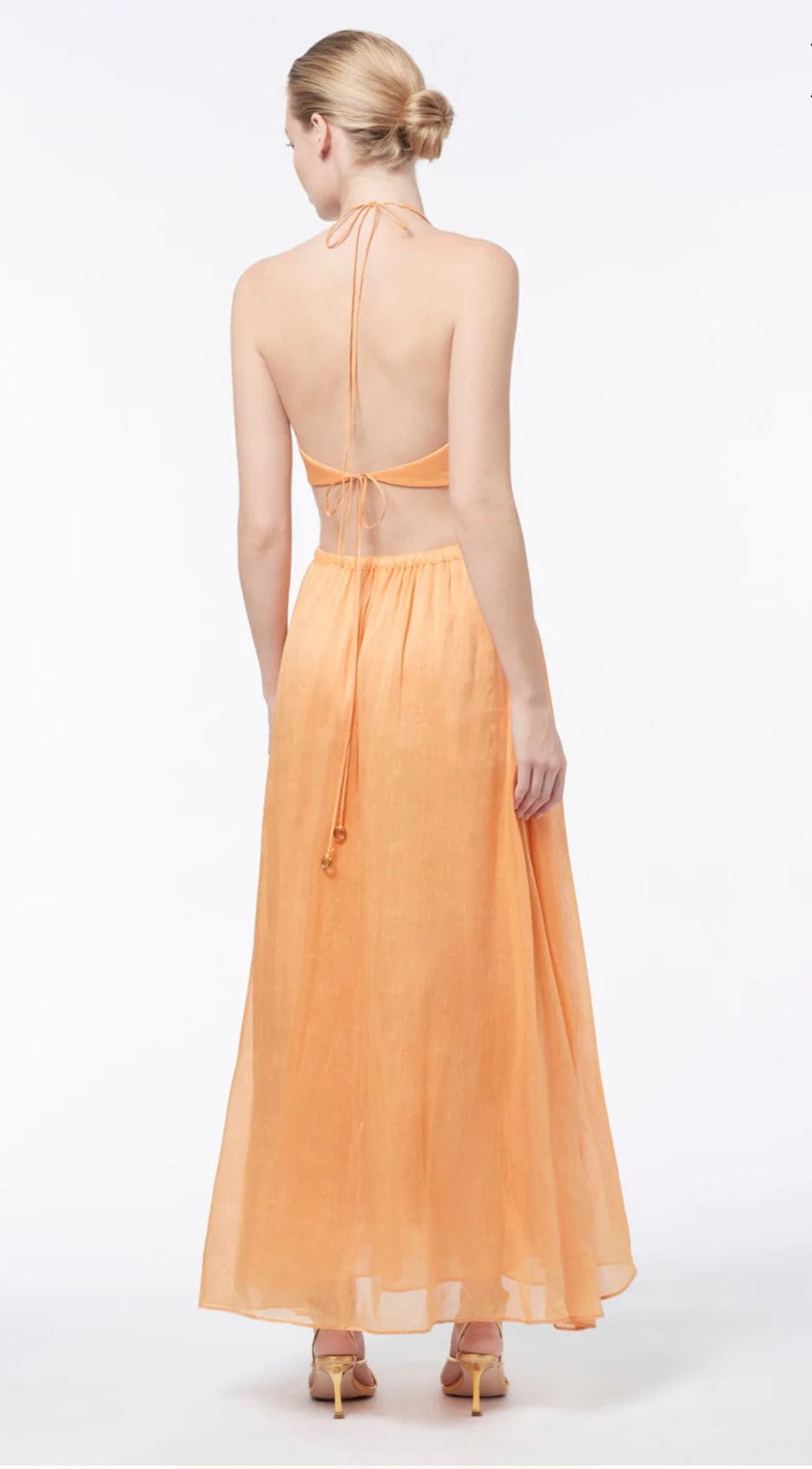 lyrical colours halter maxi dress