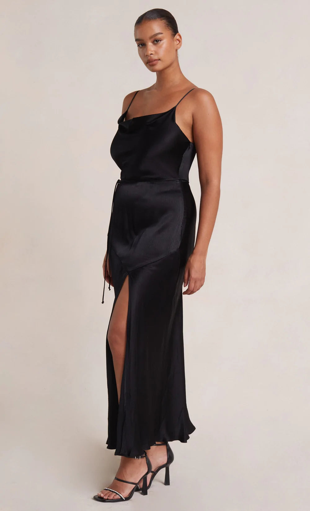 eternally flattering bias-cut slip dress includes