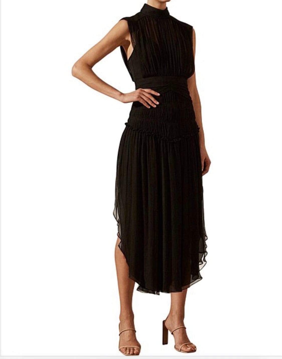 Safira Sleeveless Open Back Midi Dress