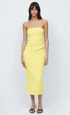 BEC & BRIDGE Karina Strapless Midi - Butter Yellow or Fire Red