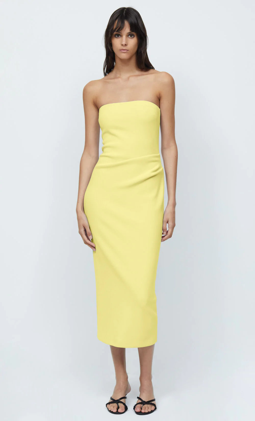 BEC & BRIDGE Karina Strapless Midi - Butter Yellow or Fire Red