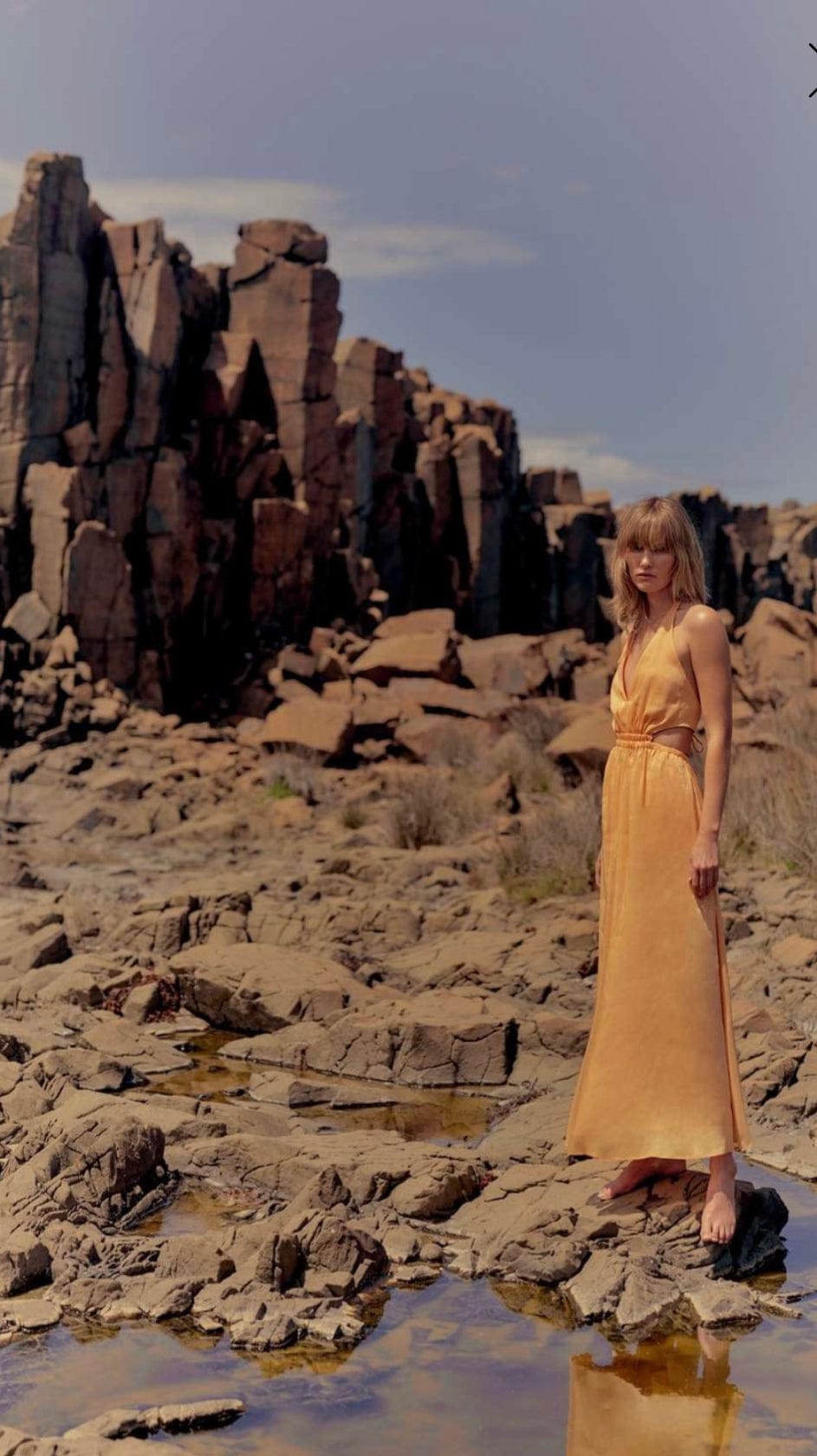lyrical colours halter maxi dress