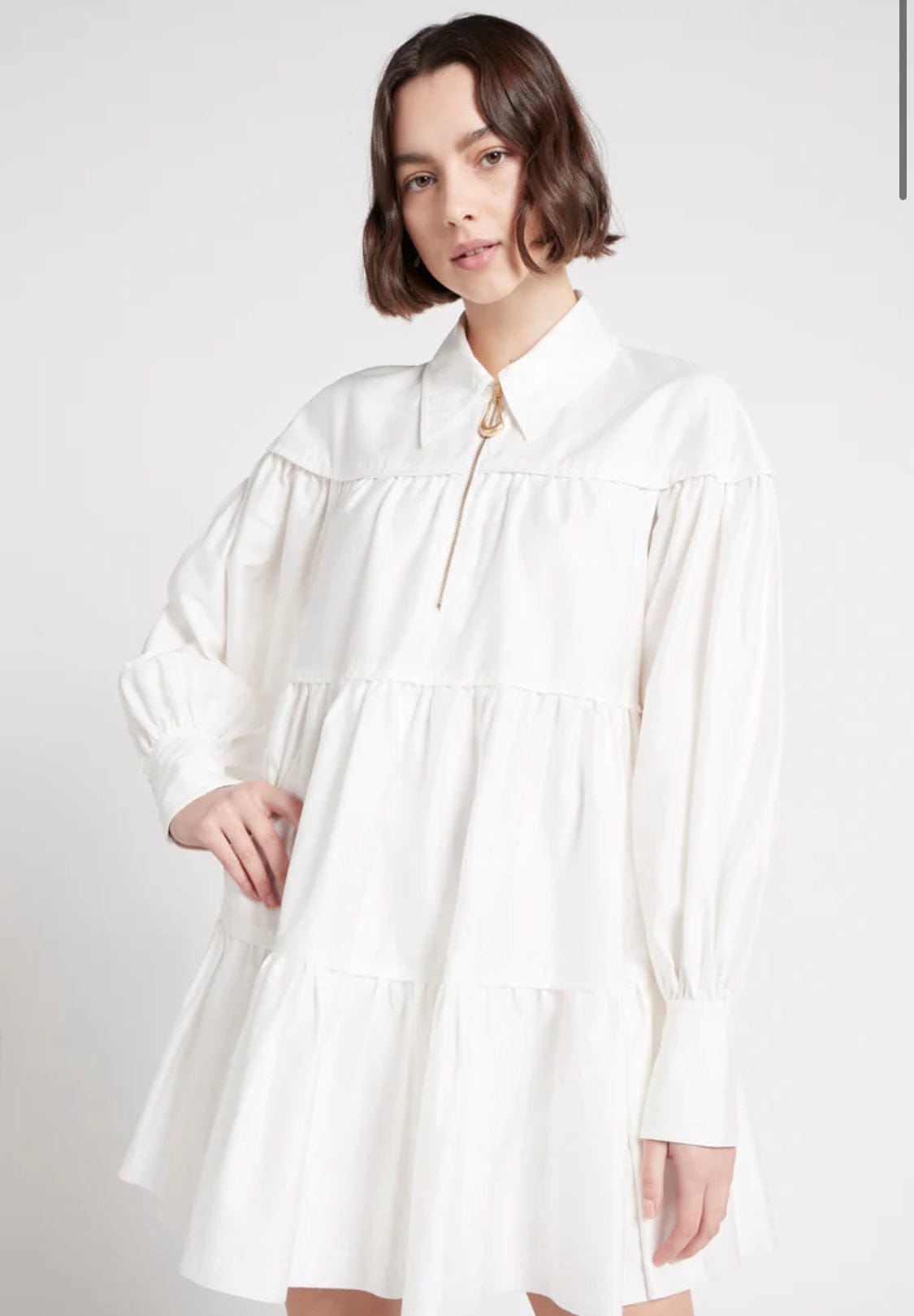 Rent Francis Zip Smock Mini Dress Ivory