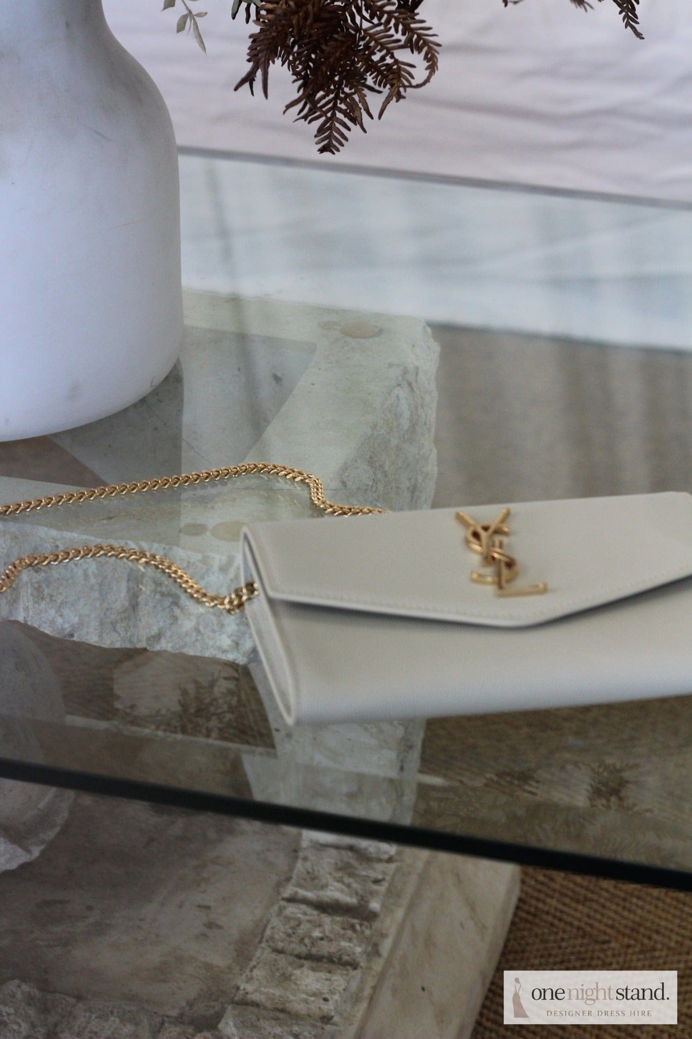 YSL Envelope clutch/handbag (OFF WHITE) HIRE (5DAYS) – One Night