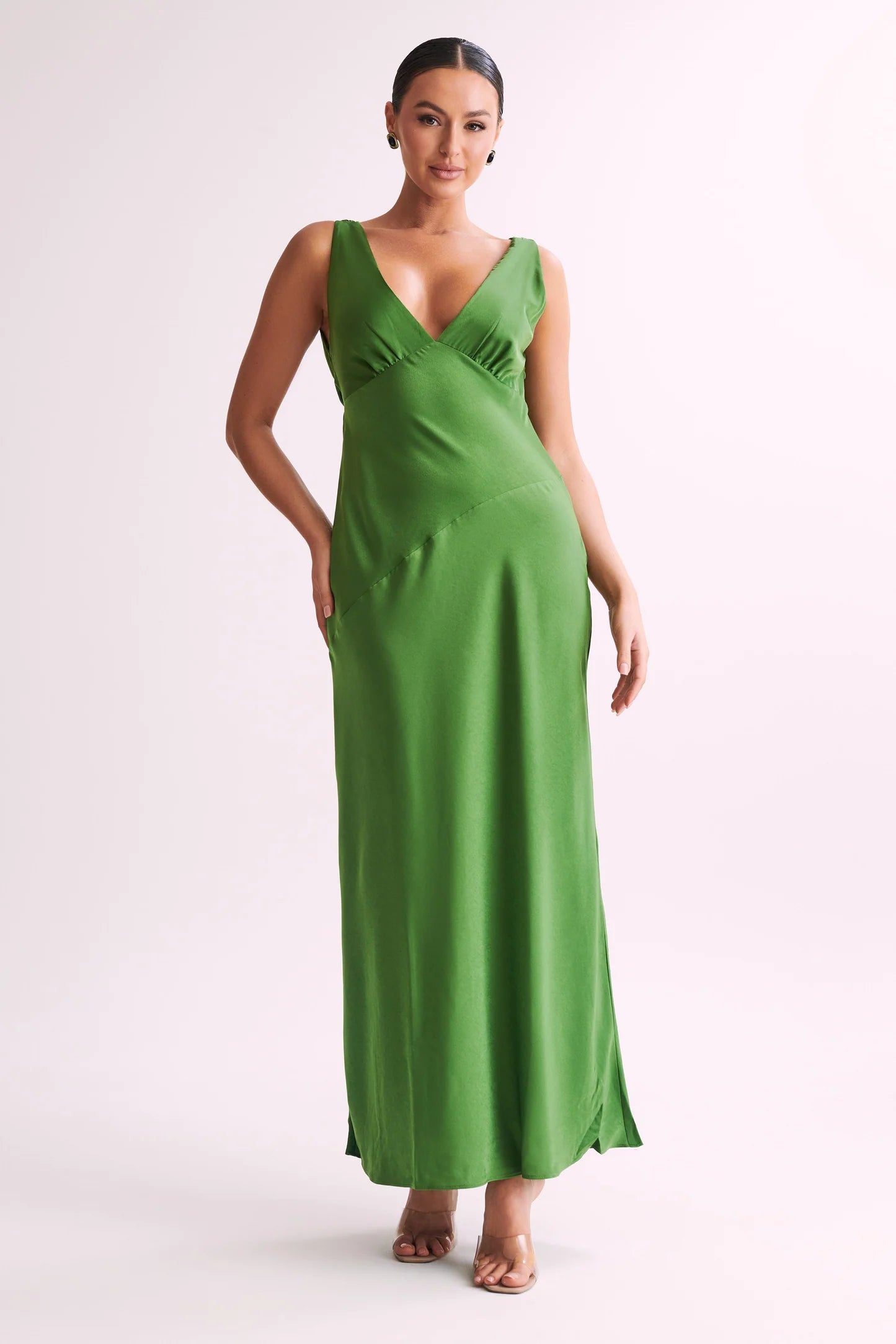MESHKI Nadia Maxi Satin Cowl Back Dress