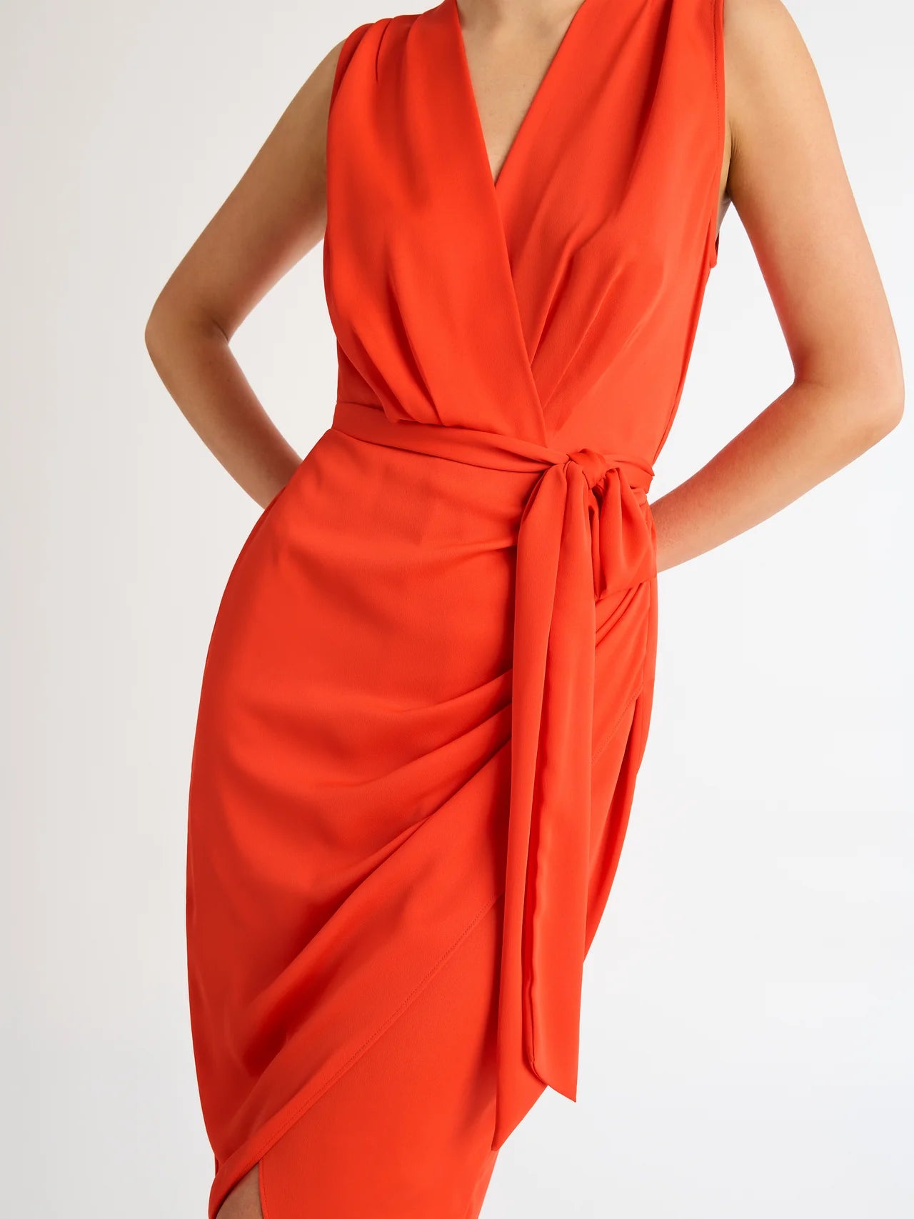 SHEIKE Saskia Midi Dress, Coral - Sizes 8 & 10
