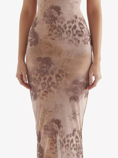 HOUSE OF CB Aiza Cream Floral Print Maxi Dress - Size 8/S