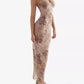 HOUSE OF CB Aiza Cream Floral Print Maxi Dress - Size 8/S