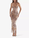 HOUSE OF CB Aiza Cream Floral Print Maxi Dress - Size 8/S