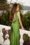 MESHKI Nadia Maxi Satin Cowl Back Dress