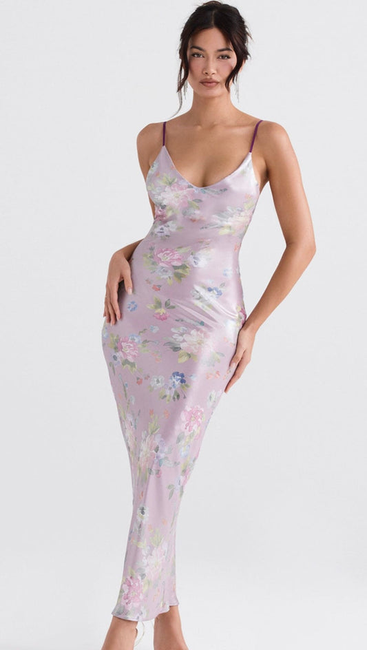 HOUSE OF CB Aria Floral Maxi Dress - Size XS