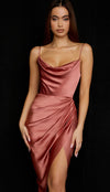 HOUSE OF CB Reva Midi Dress In Rouge - Size S