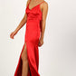 MICAAH Camellia Satin Red Gown