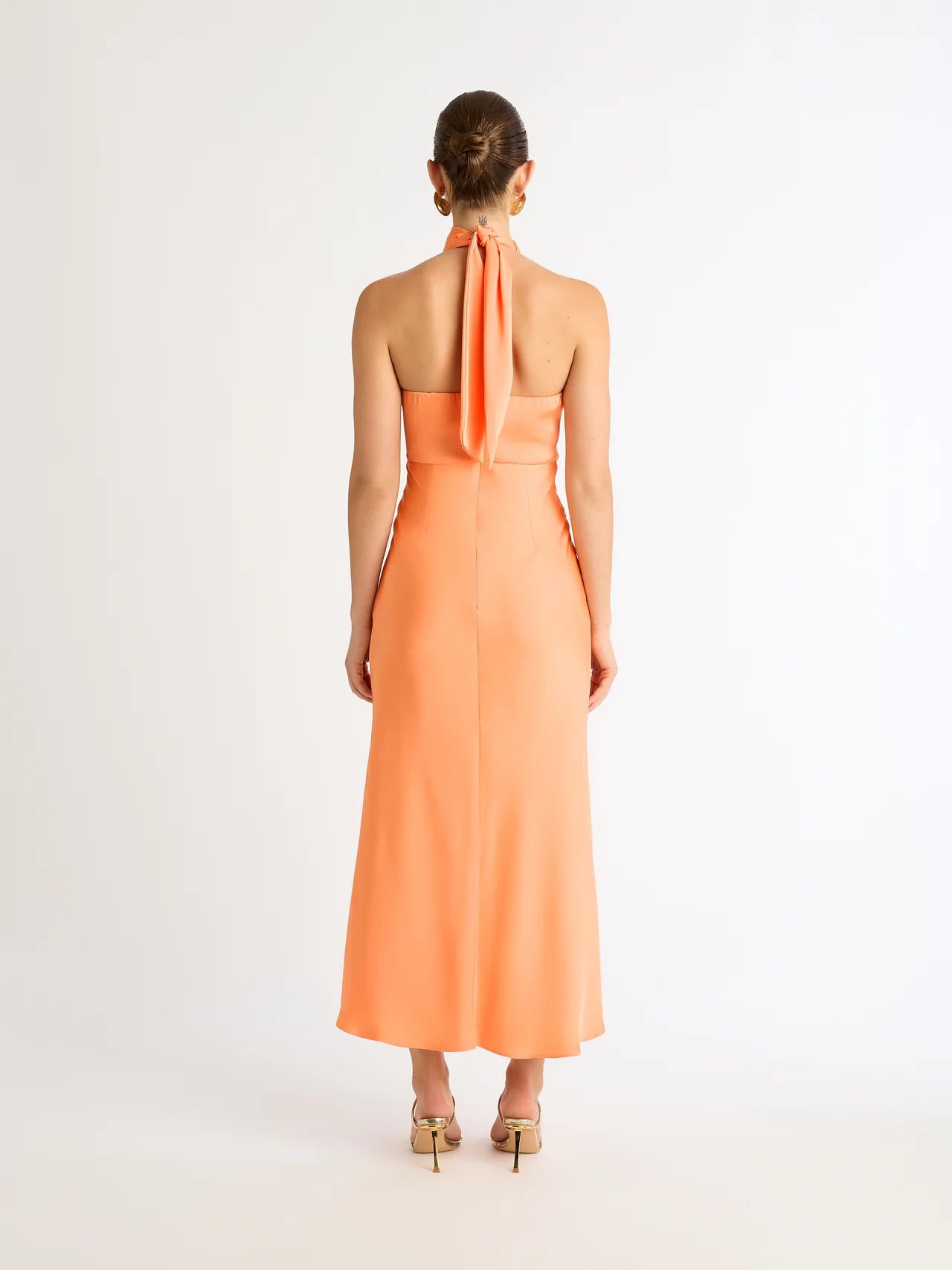 SHEIKE Jasmine Midi Dress in Apricot - Size 8