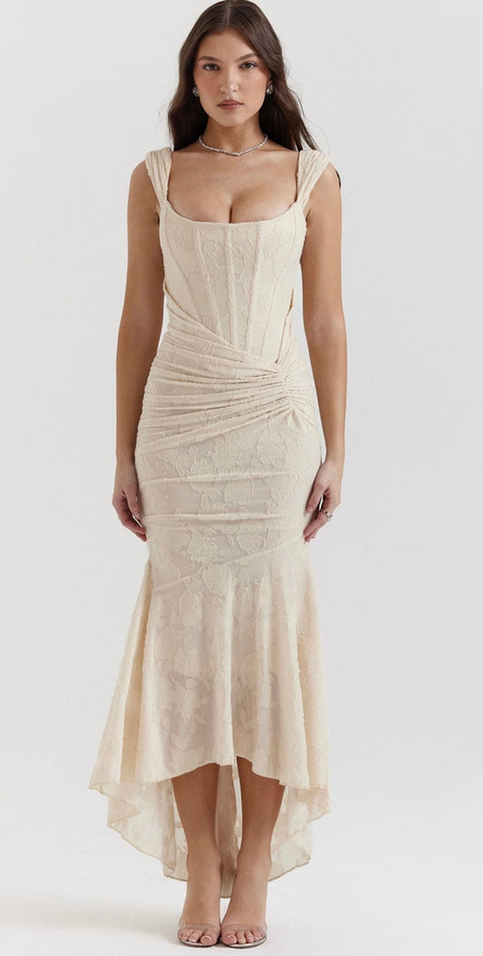 HOUSE OF CB Cesca Vintage cream - Size XS