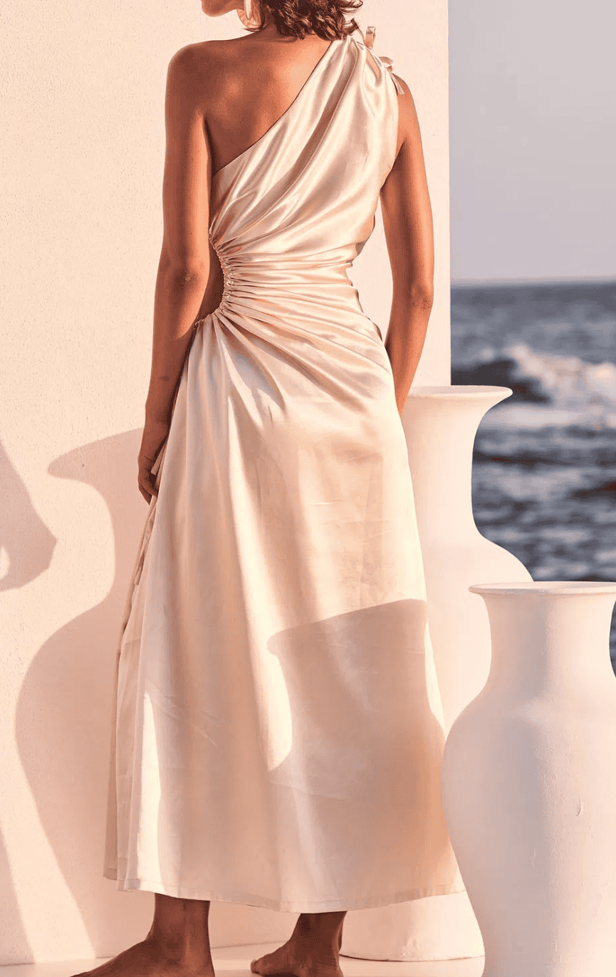 SONYA MODA Nour Ocean Pearl Maxi Dress (size 8)