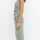 Be Mine Square Neck Dress In Sage green