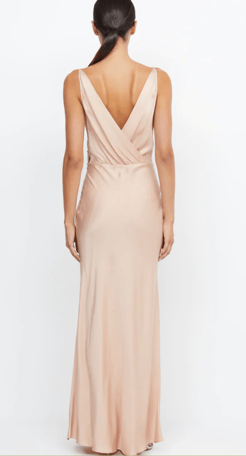 BEC & BRIDGE Adore V Maxi Dress in Rose Gold