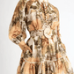 SHEIKE Sepia Floral Mini Dress - Size 8