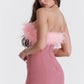 HOUSE OF CB Alexa - Warm Pink Mini Dress - Size S
