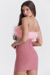 HOUSE OF CB Alexa - Warm Pink Mini Dress - Size S