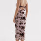 HOUSE OF CB Azura Pink Devore Midi Dress - Size S