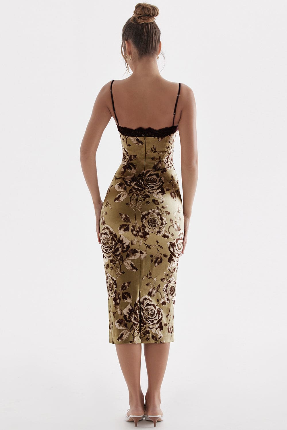 HOUSE OF CB Cassia in Olive - Size S