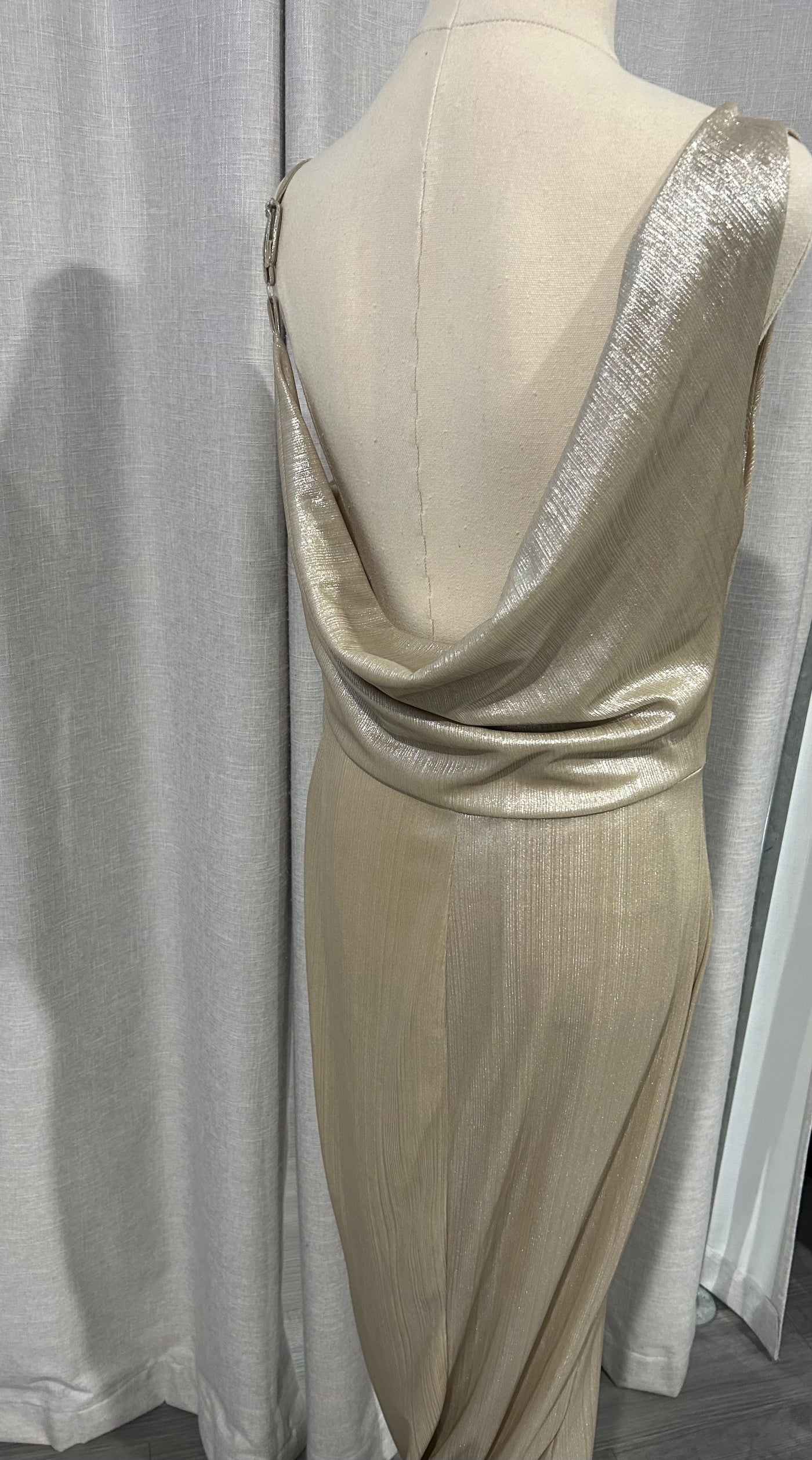 Shimmer Gold Cowl Maxi