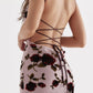HOUSE OF CB Serena Pink Devore Maxi Dress - Size M