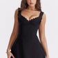 HOUSE OF CB Tilly Pin Tuck Mini Dress Black & White available